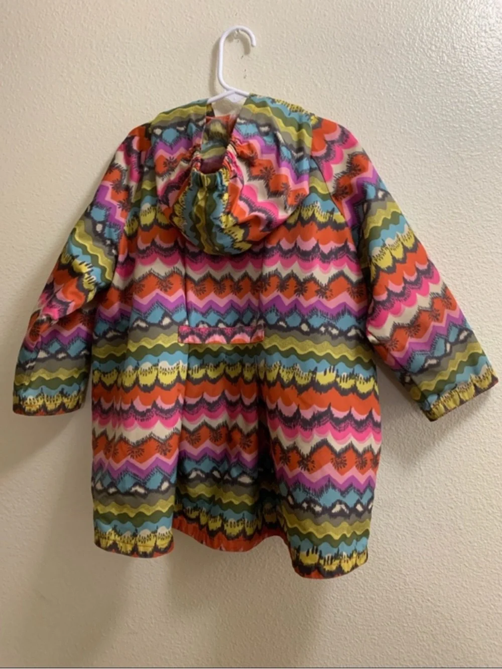 OILILY Rainbow Peacock Hooded Raincoat Size 4 Years (104 CM) Spring Puddles